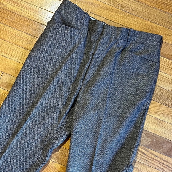 Vintage Tailored Tweed Straight Leg Pleated Pants - Picture 1 of 8